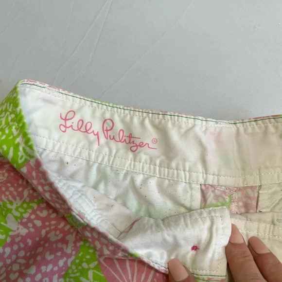 Lily Pulitzer Limeade Cheat Ya Green/White Walsh Short Size 00 - Picture 8 of 10